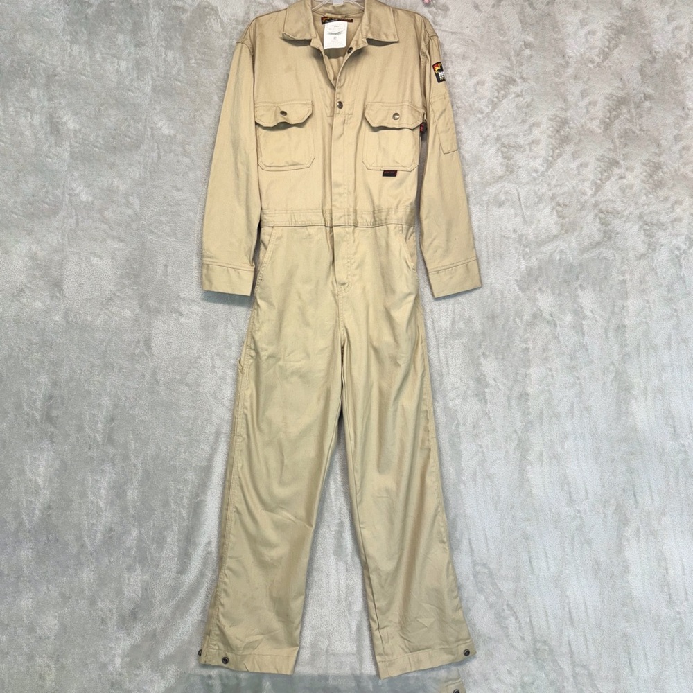 MCR Safety FR Gear Tan Protective Flame Resistant (FR) Coveralls Size 34 Reg